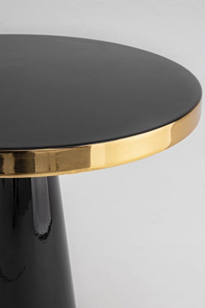 Tavolino "Nandika" tondo con struttura in acciaio per interni in Console e tavoli da divano Decor Space - Altamura, commercioVirtuoso.it