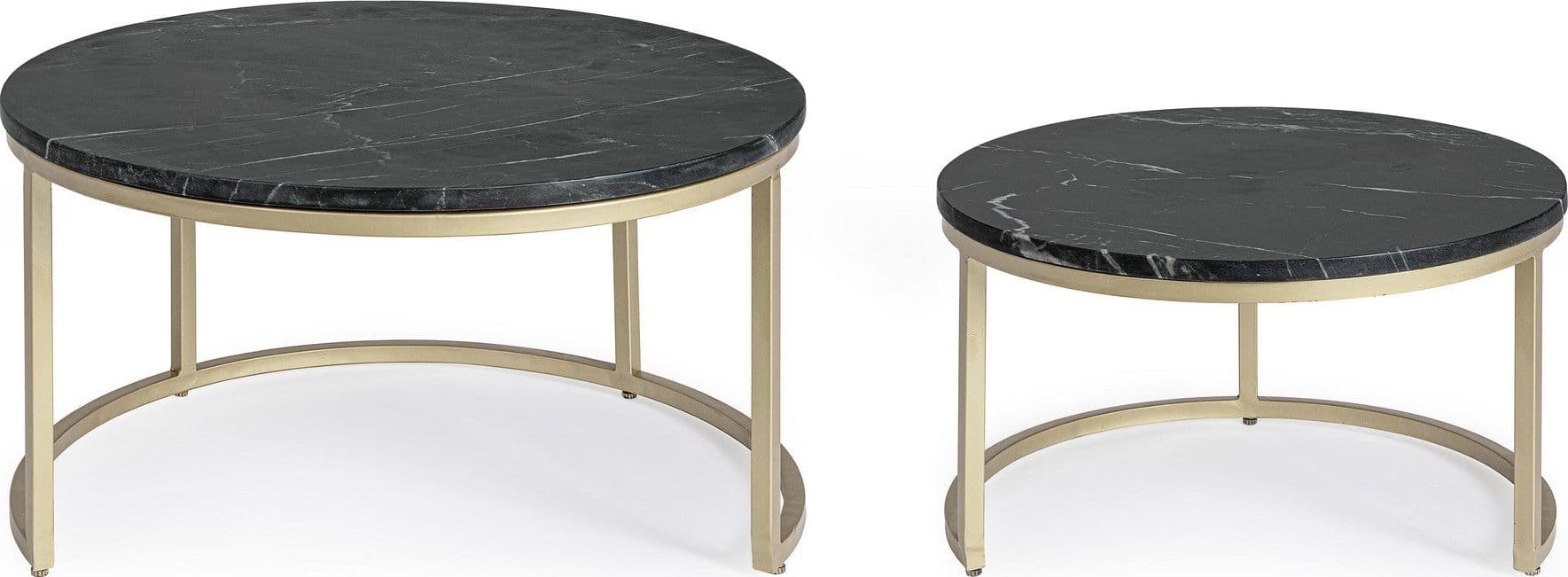 Tavolini "Prescott" struttura in acciaio con piano in marmo per interni in Console e tavoli da divano Decor Space - Altamura, commercioVirtuoso.it
