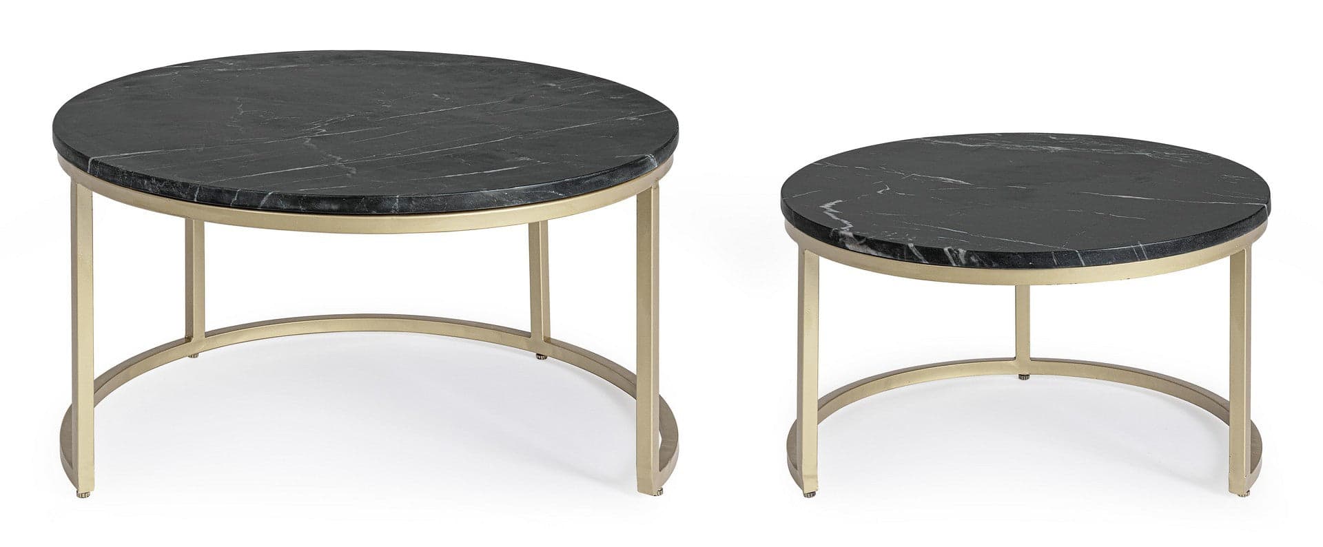 Tavolini "Prescott" struttura in acciaio con piano in marmo per interni in Console e tavoli da divano Decor Space - Altamura, commercioVirtuoso.it