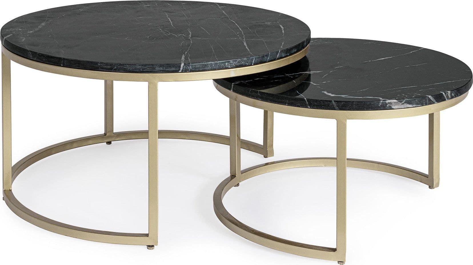 Tavolini "Prescott" struttura in acciaio con piano in marmo per interni in Console e tavoli da divano Decor Space - Altamura, commercioVirtuoso.it