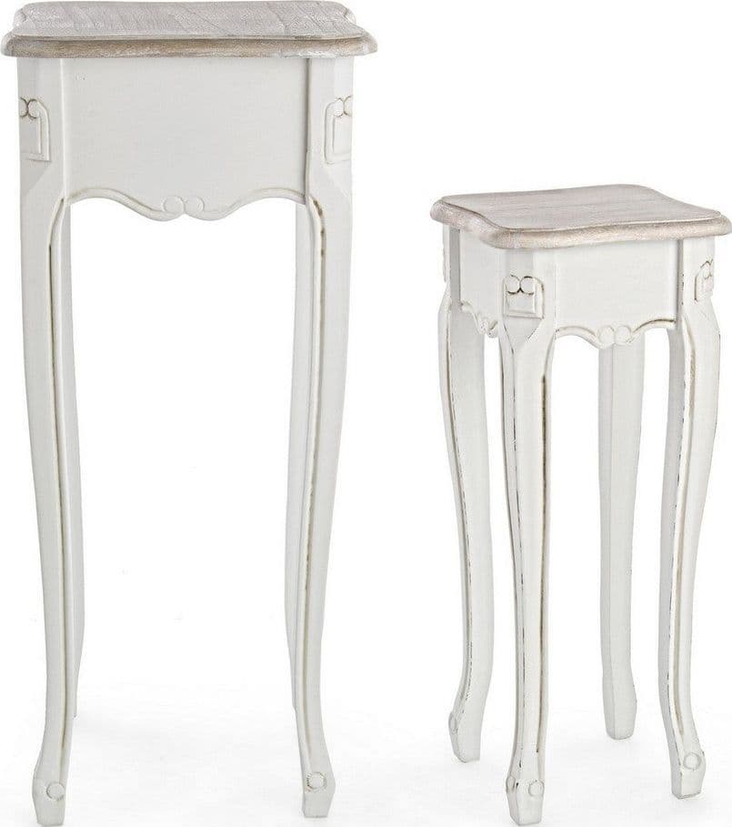 Tavolini "Justine" struttura in legno paulownia per interni set da 2 in Console e tavoli da divano Decor Space - Altamura, commercioVirtuoso.it