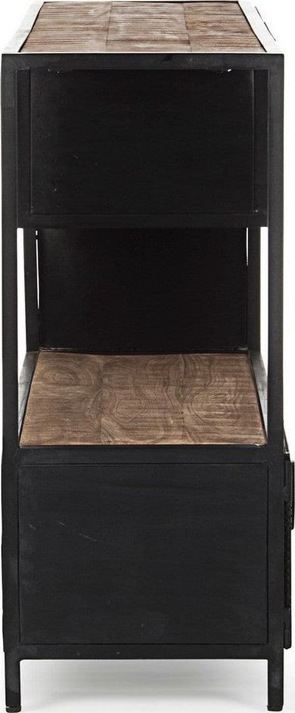 Consolle "Roderic" struttura in acciaio con cassetti in legno per interni in Credenze Decor Space - Altamura, commercioVirtuoso.it