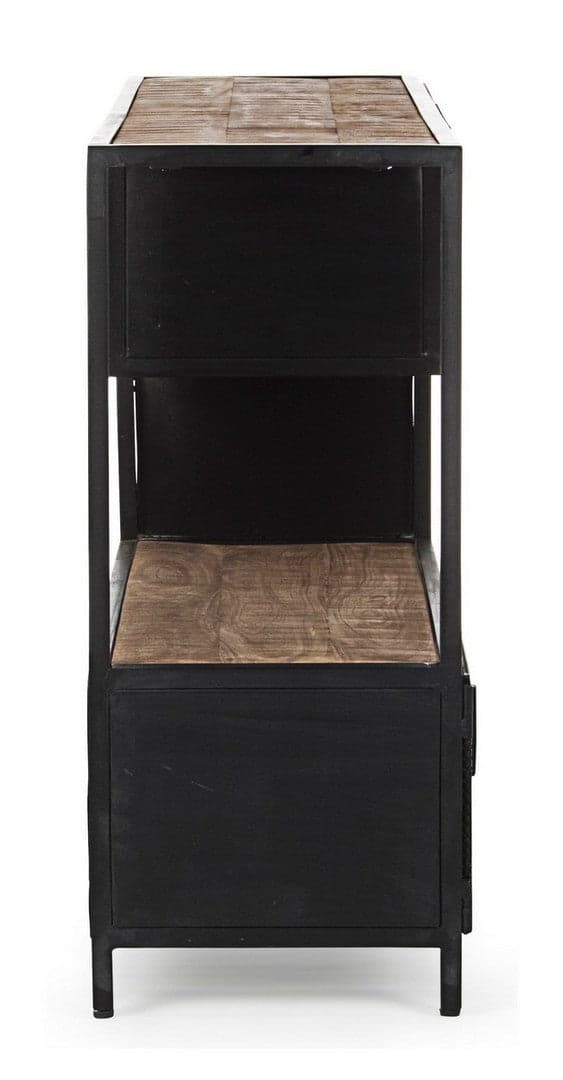 Consolle "Roderic" struttura in acciaio con cassetti in legno per interni in Credenze Decor Space - Altamura, commercioVirtuoso.it