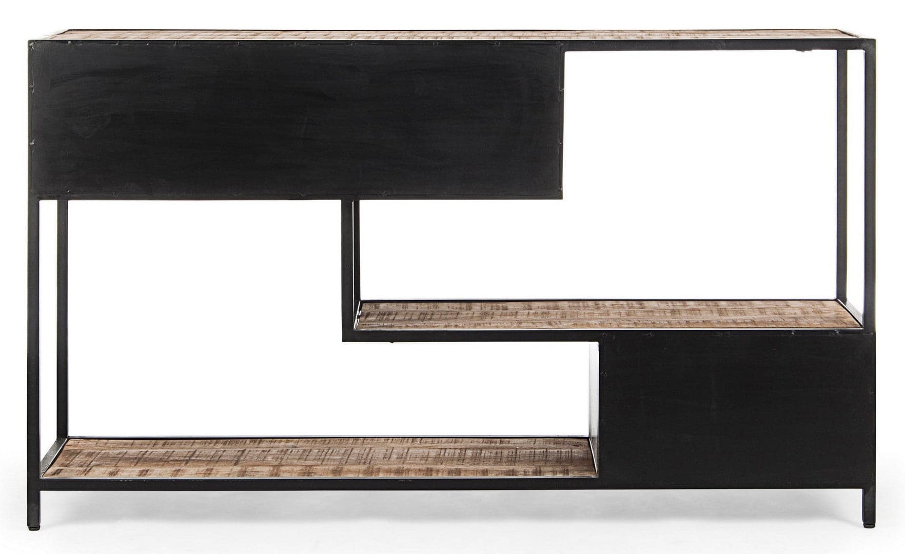 Consolle "Roderic" struttura in acciaio con cassetti in legno per interni in Credenze Decor Space - Altamura, commercioVirtuoso.it
