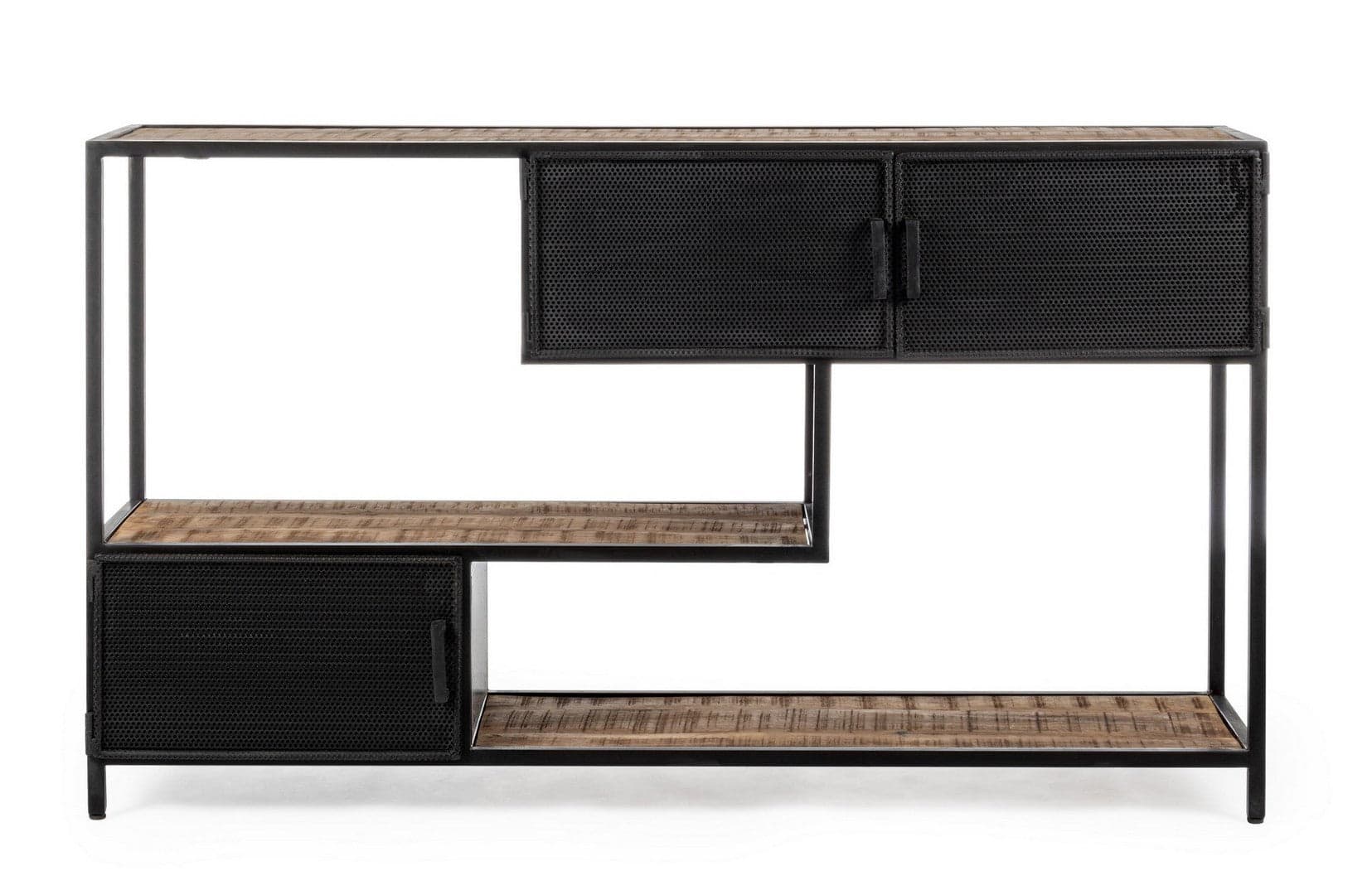 Consolle "Roderic" struttura in acciaio con cassetti in legno per interni in Credenze Decor Space - Altamura, commercioVirtuoso.it