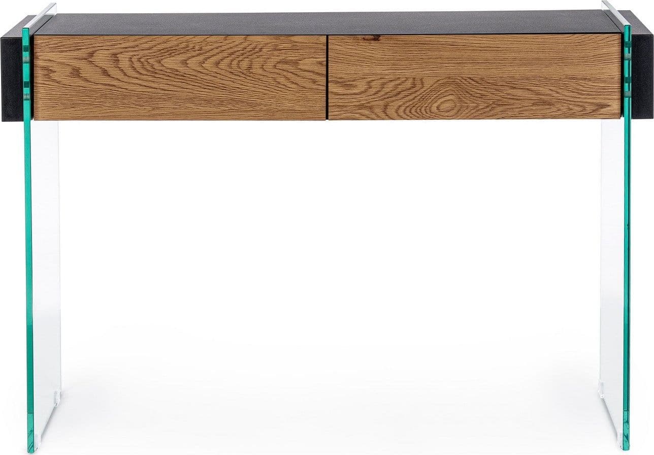 Consolle "Line wood" struttura in vetro e MDF nero per uffici ed interni in Credenze Decor Space - Altamura, commercioVirtuoso.it