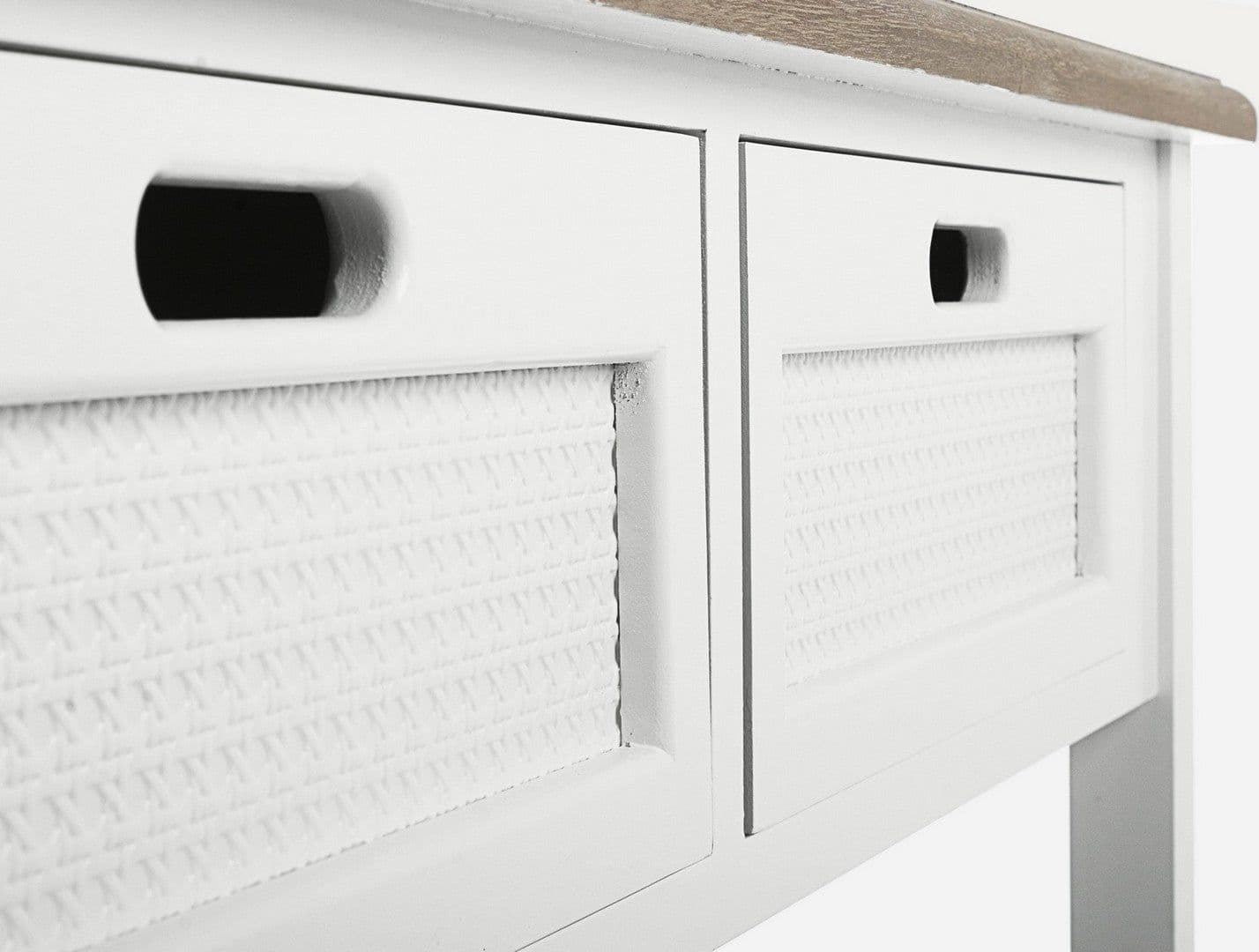 Consolle "Dorotea" struttura in legno con due cassetti per interni in Credenze Decor Space - Altamura, commercioVirtuoso.it