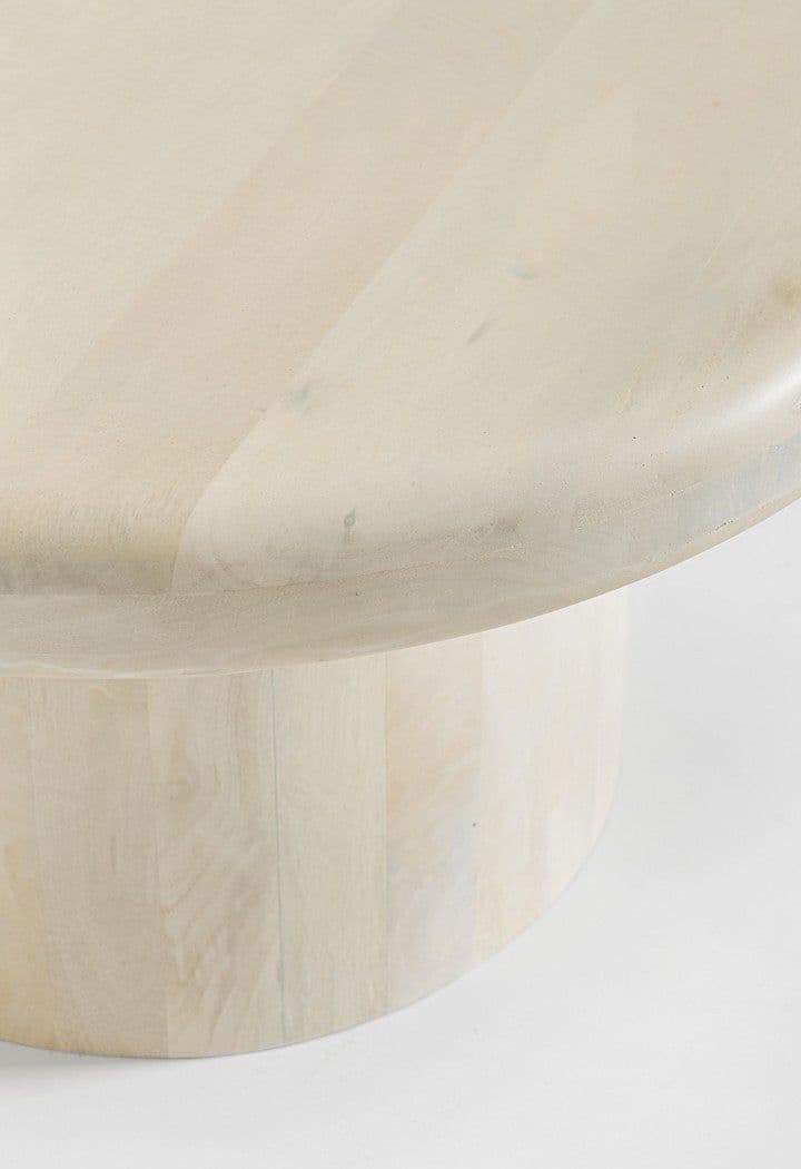 Tavolino "Lopez" tondo struttura in legno di mango per interni in Console e tavoli da divano Decor Space - Altamura, commercioVirtuoso.it