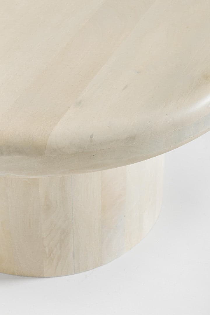 Tavolino "Lopez" tondo struttura in legno di mango per interni in Console e tavoli da divano Decor Space - Altamura, commercioVirtuoso.it