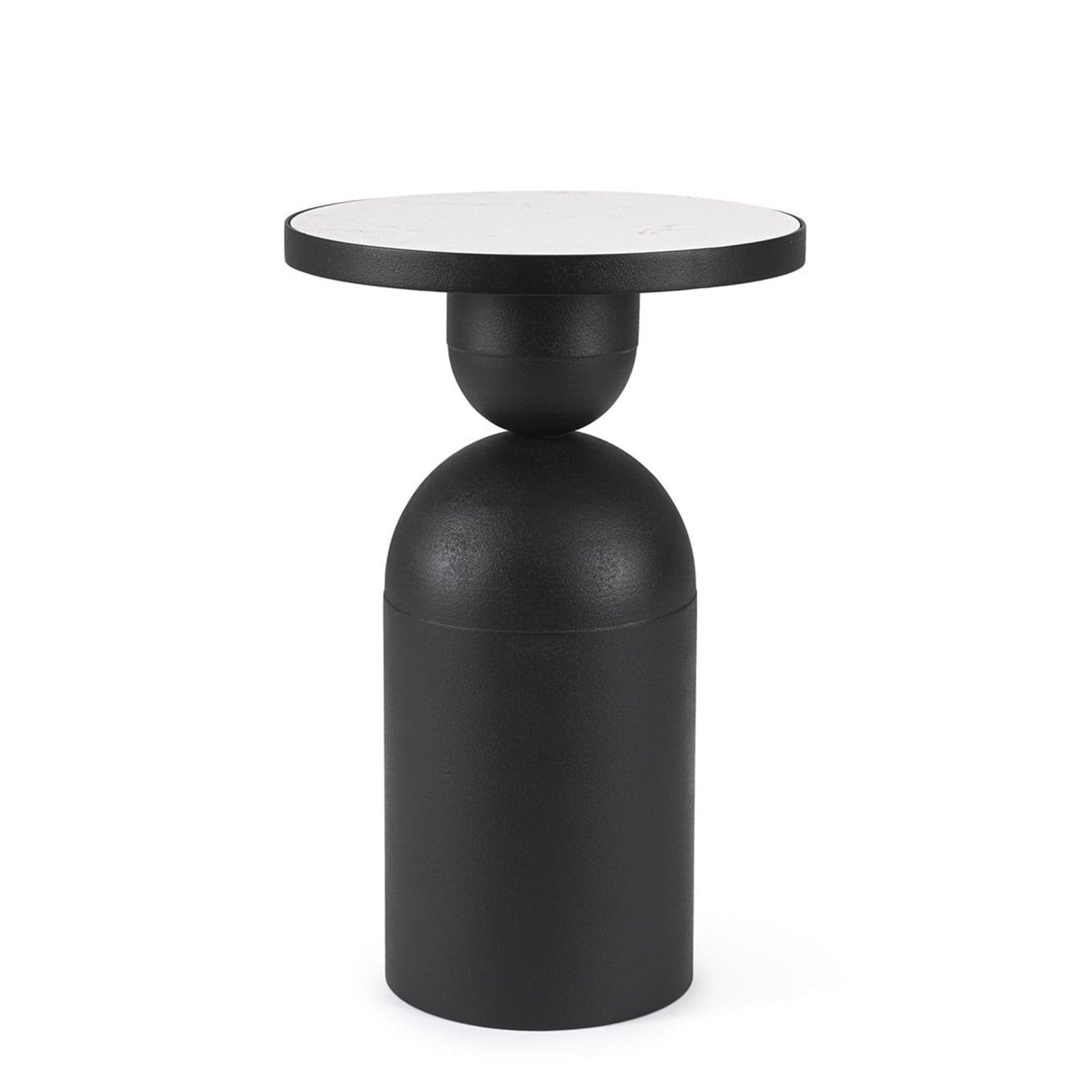 Tavolino "Rondel" struttura in acciaio verniciato e piano in marmo in Console e tavoli da divano Decor Space - Altamura, commercioVirtuoso.it