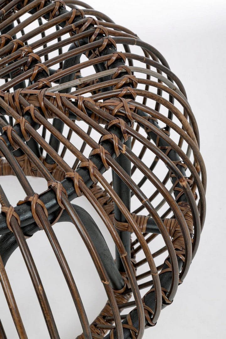 Tavolino-pouf "Doradal" struttura in rattan per arredamento in Console e tavoli da divano Decor Space - Altamura, commercioVirtuoso.it