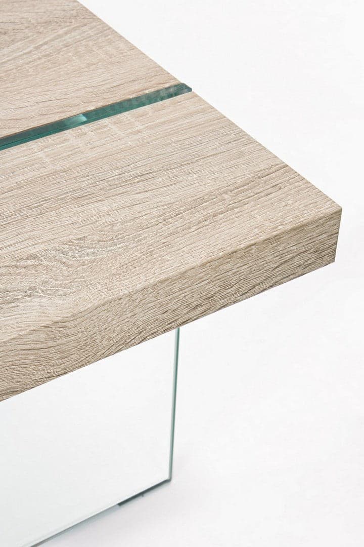 Tavolino "Tom" gambe in vetro temperato e piano in MDF per arredamento in Console e tavoli da divano Decor Space - Altamura, commercioVirtuoso.it