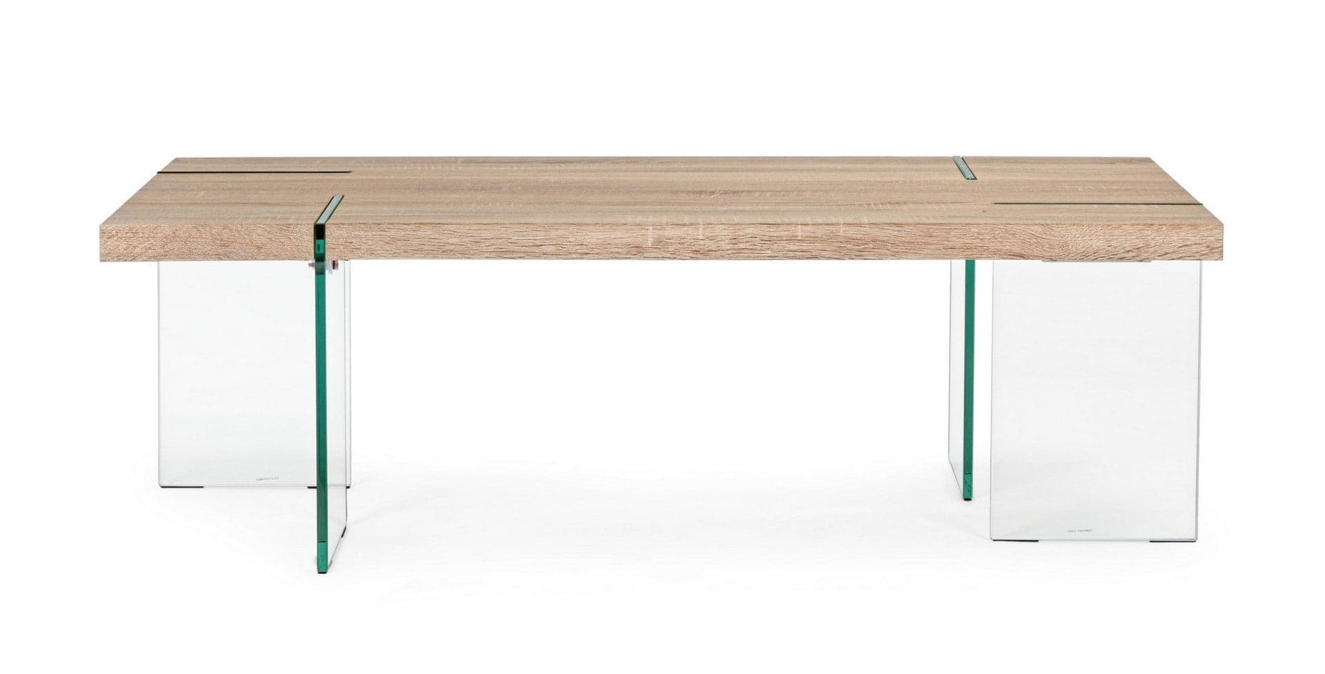 Tavolino "Tom" gambe in vetro temperato e piano in MDF per arredamento in Console e tavoli da divano Decor Space - Altamura, commercioVirtuoso.it