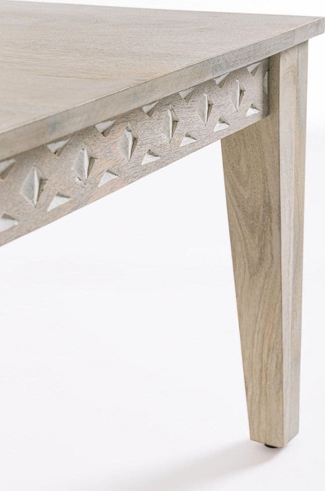 Tavolino "Indira" in legno di mango con decori per arredamento in Console e tavoli da divano Decor Space - Altamura, commercioVirtuoso.it