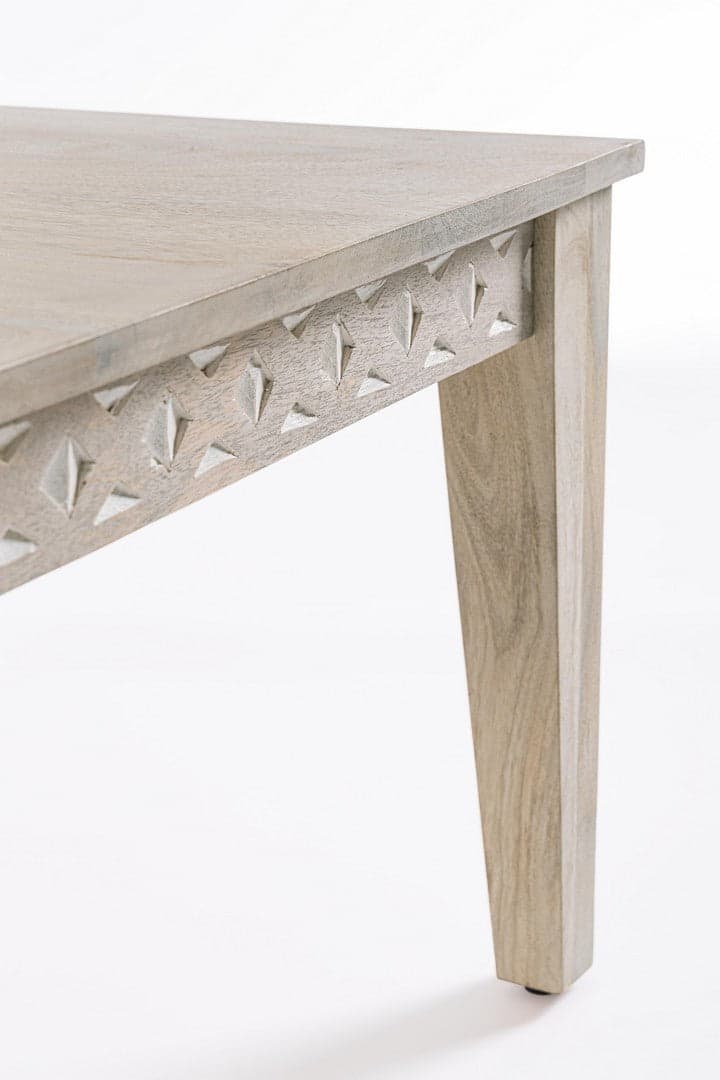 Tavolino "Indira" in legno di mango con decori per arredamento in Console e tavoli da divano Decor Space - Altamura, commercioVirtuoso.it