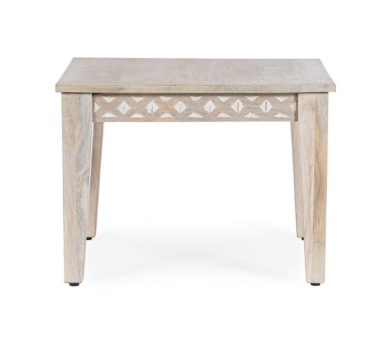 Tavolino "Indira" in legno di mango con decori per arredamento in Console e tavoli da divano Decor Space - Altamura, commercioVirtuoso.it