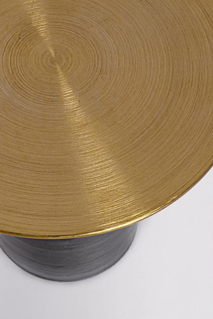 Tavolino "Alopa" struttura in acciaio con finitura ottonata per arredamento in Console e tavoli da divano Decor Space - Altamura, commercioVirtuoso.it