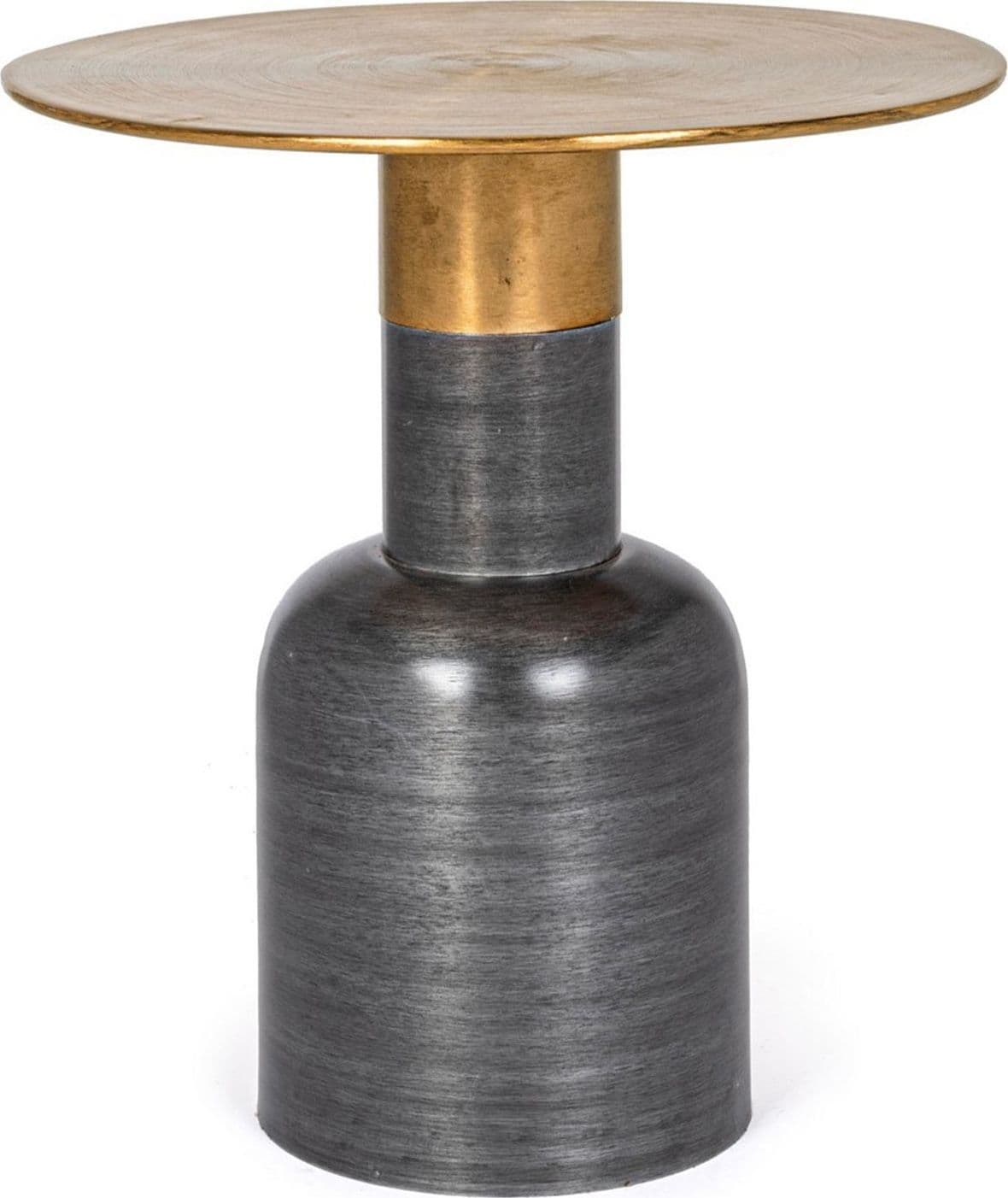Tavolino "Alopa" struttura in acciaio con finitura ottonata per arredamento in Console e tavoli da divano Decor Space - Altamura, commercioVirtuoso.it