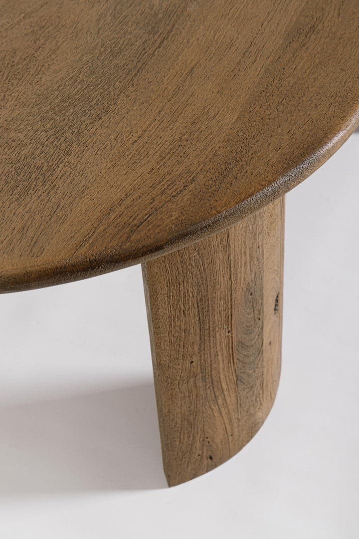 Tavolino "Orlando" ovale struttura in legno di mango per interni in Console e tavoli da divano Decor Space - Altamura, commercioVirtuoso.it
