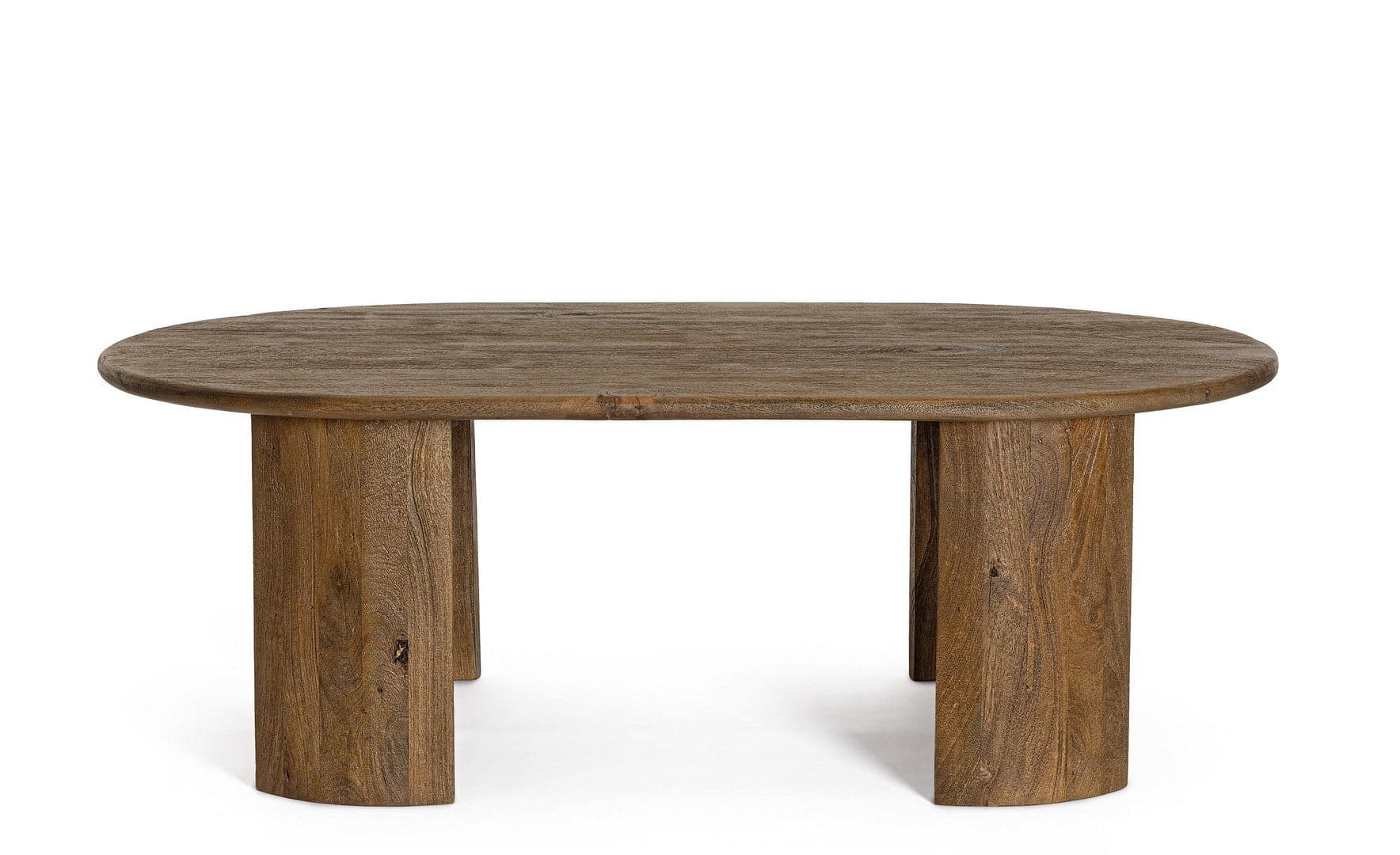 Tavolino "Orlando" ovale struttura in legno di mango per interni in Console e tavoli da divano Decor Space - Altamura, commercioVirtuoso.it