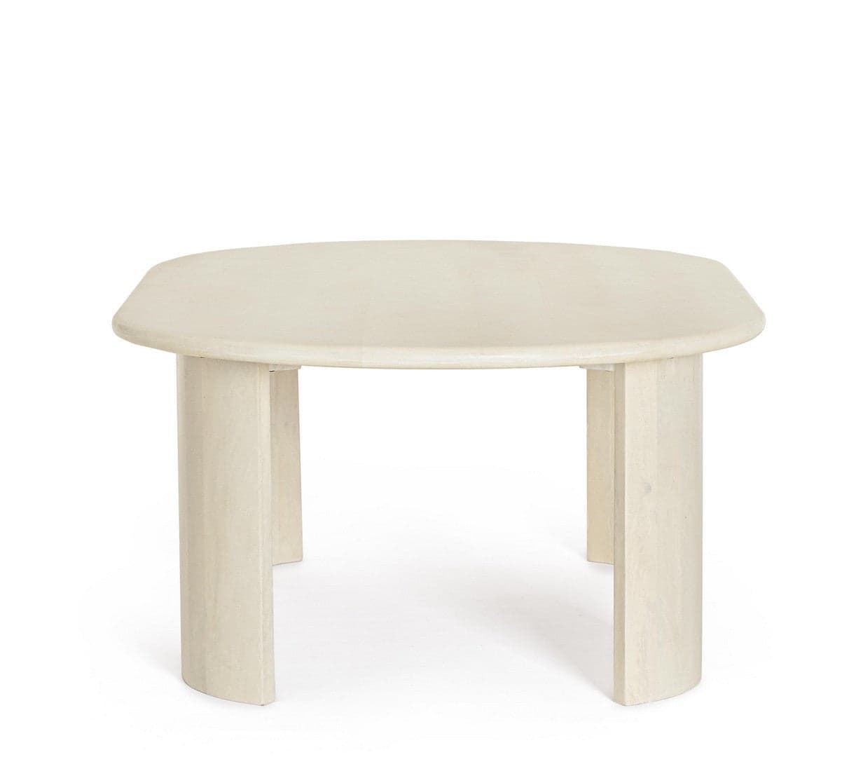 Tavolino "Orlando" ovale struttura in legno di mango per interni in Console e tavoli da divano Decor Space - Altamura, commercioVirtuoso.it