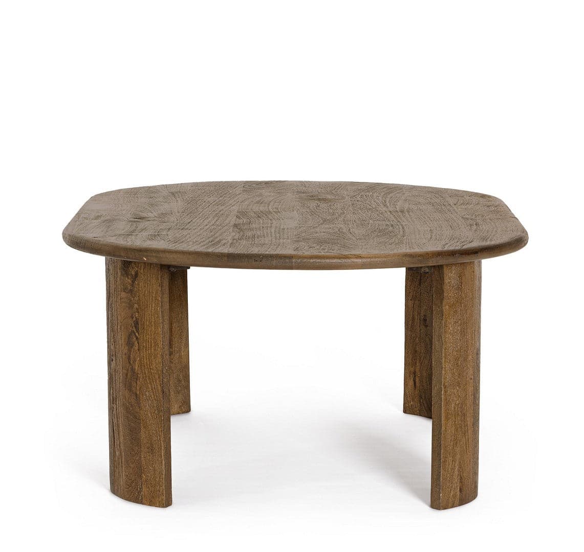 Tavolino "Orlando" ovale struttura in legno di mango per interni in Console e tavoli da divano Decor Space - Altamura, commercioVirtuoso.it