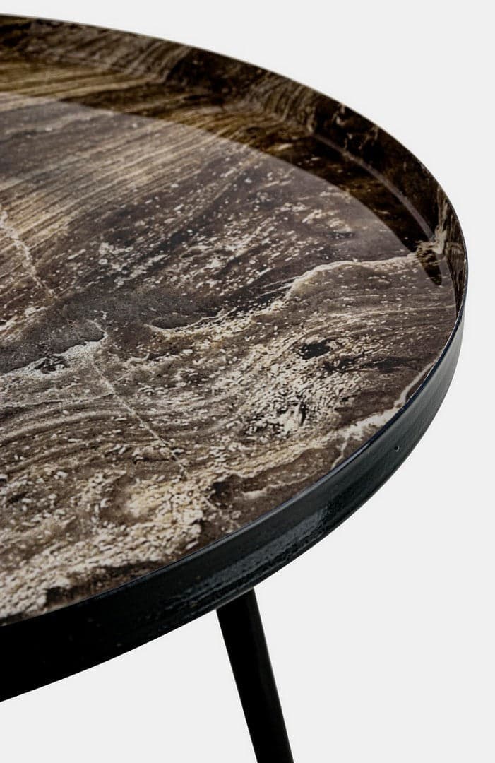 Tavolino "Vallika" struttura in acciaio finitura a smalto per arredamento in Console e tavoli da divano Decor Space - Altamura, commercioVirtuoso.it