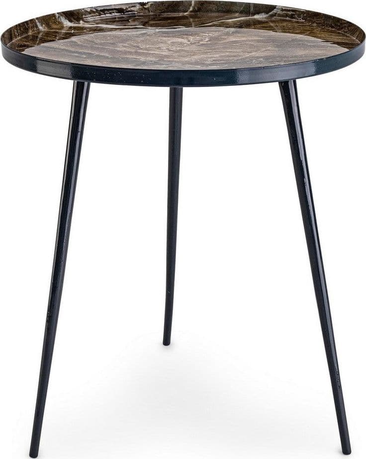 Tavolino "Vallika" struttura in acciaio finitura a smalto per arredamento in Console e tavoli da divano Decor Space - Altamura, commercioVirtuoso.it