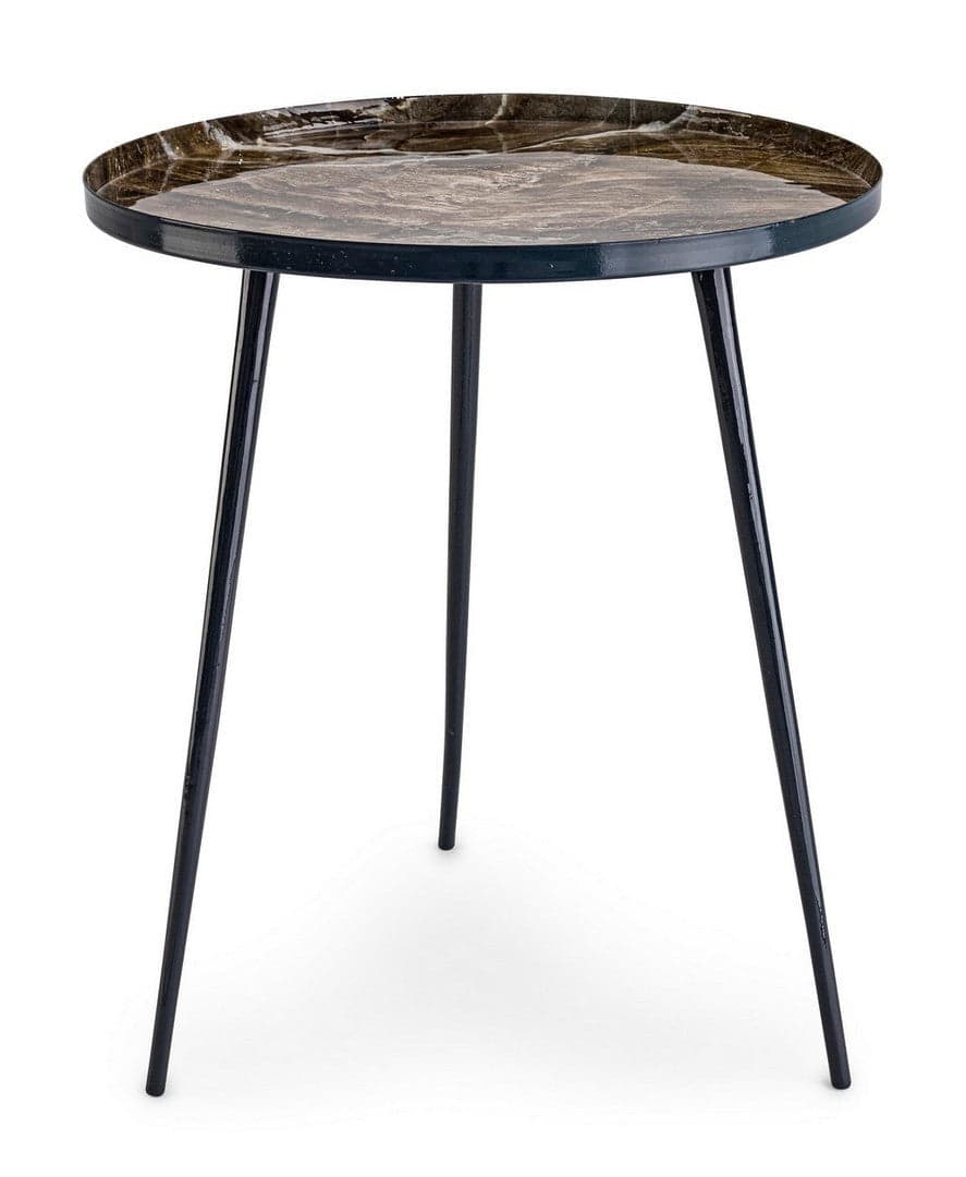 Tavolino "Vallika" struttura in acciaio finitura a smalto per arredamento in Console e tavoli da divano Decor Space - Altamura, commercioVirtuoso.it