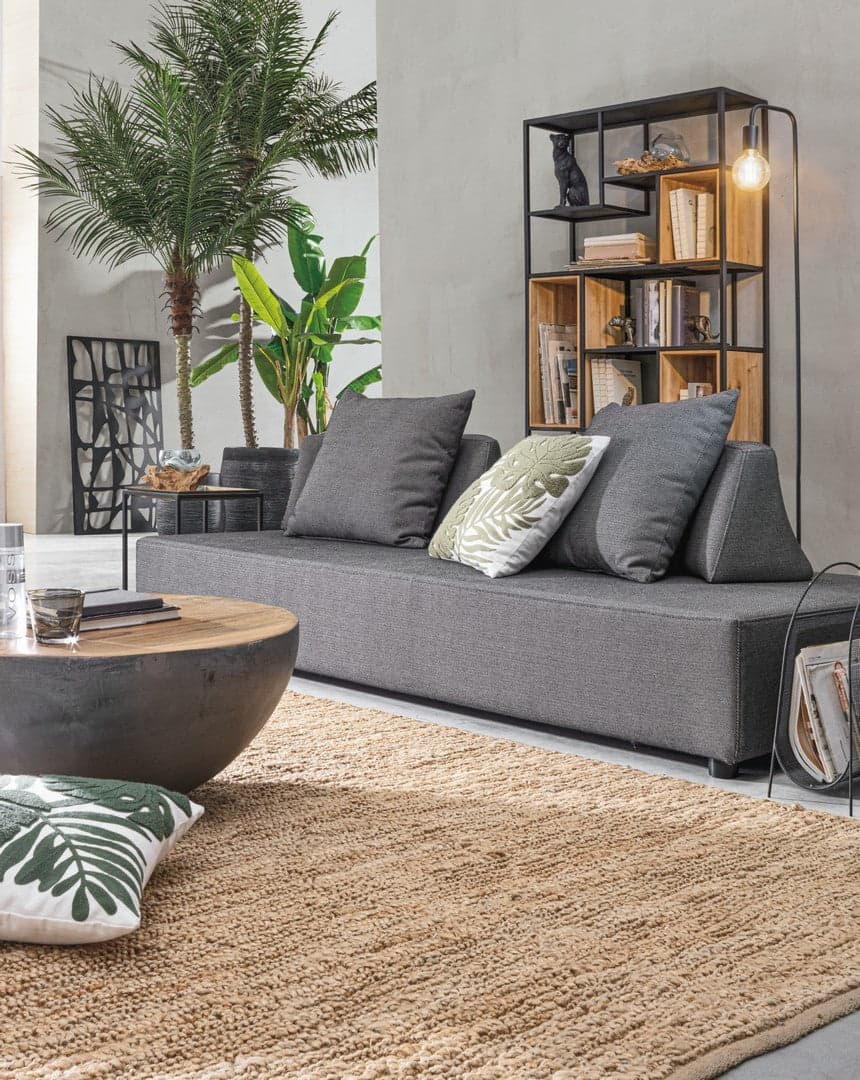 Tavolino "Lancaster" struttura in acciaio con piano in legno per interni in Console e tavoli da divano Decor Space - Altamura, commercioVirtuoso.it