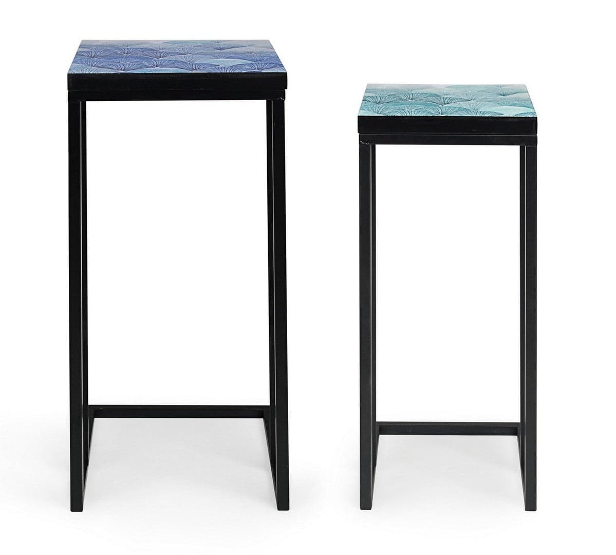 Tavolini "Reef" struttura in acciaio per arredamento set da 2 in Console e tavoli da divano Decor Space - Altamura, commercioVirtuoso.it