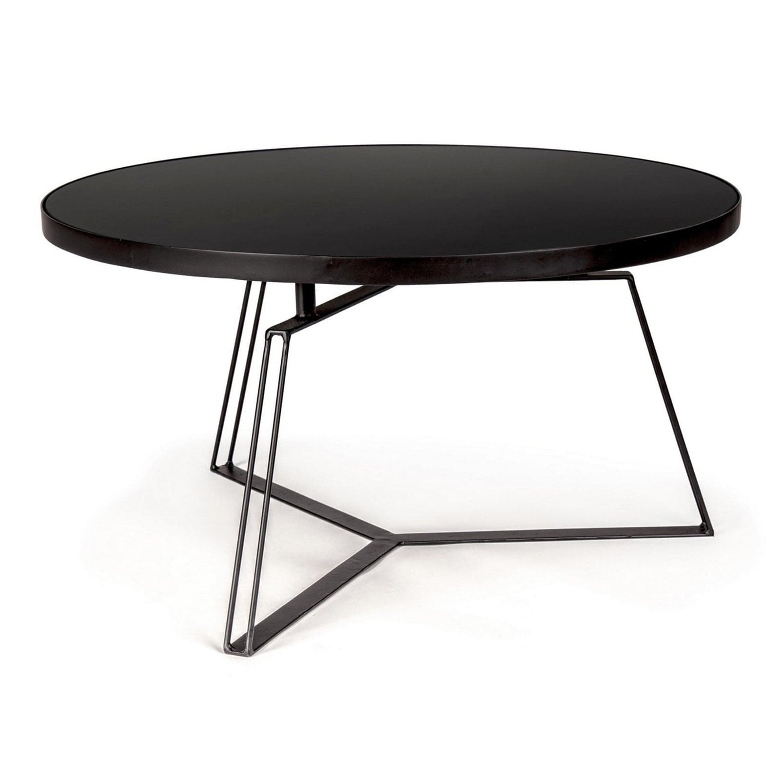 Tavolino "Zaira" struttura in acciaio e piano in vetro temperato per arredamento in Console e tavoli da divano Decor Space - Altamura, commercioVirtuoso.it