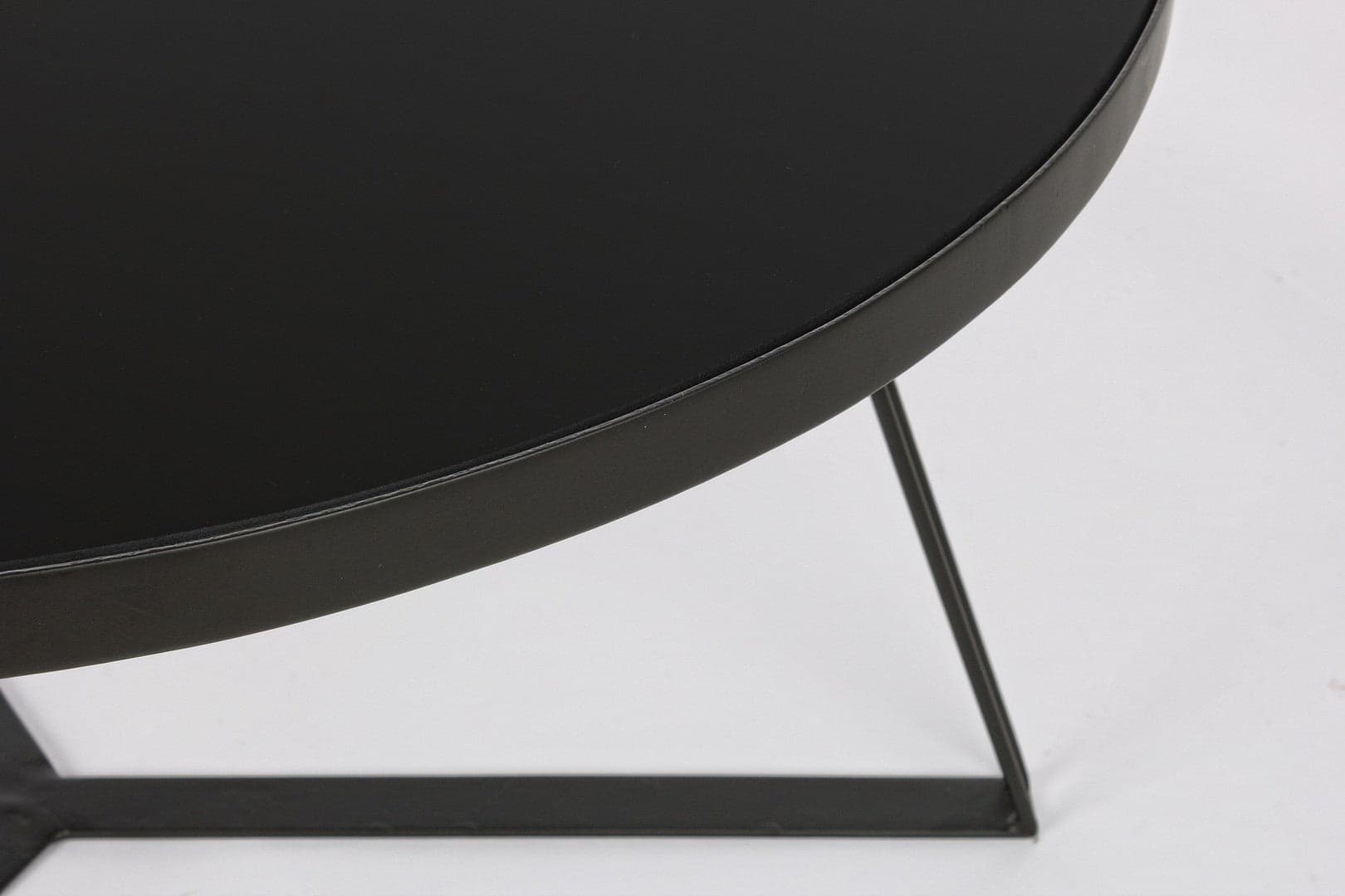 Tavolino "Zaira" struttura in acciaio e piano in vetro temperato per arredamento in Console e tavoli da divano Decor Space - Altamura, commercioVirtuoso.it