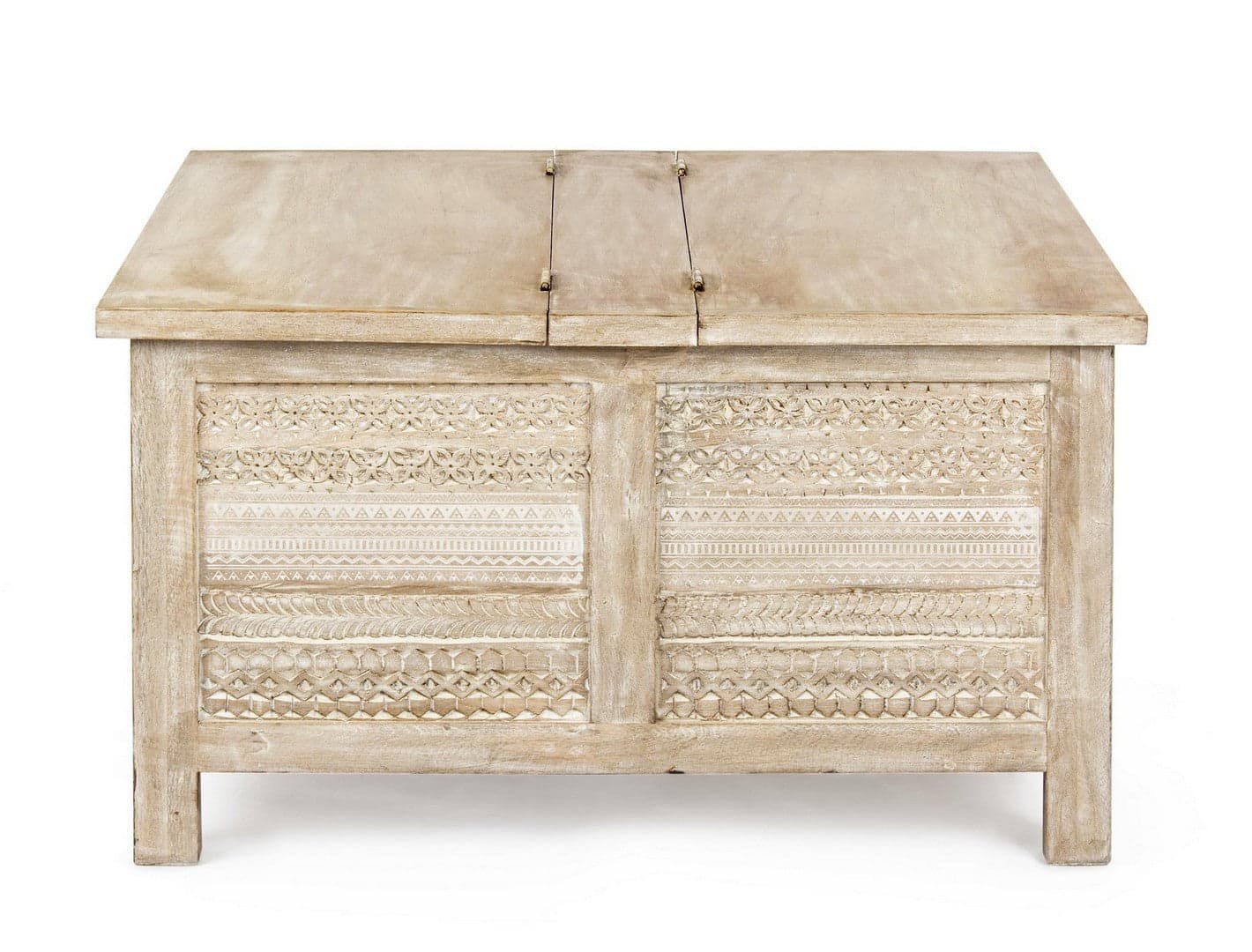 Tavolino "Mayra" struttura in legno di mango con contenitore per interni in Console e tavoli da divano Decor Space - Altamura, commercioVirtuoso.it