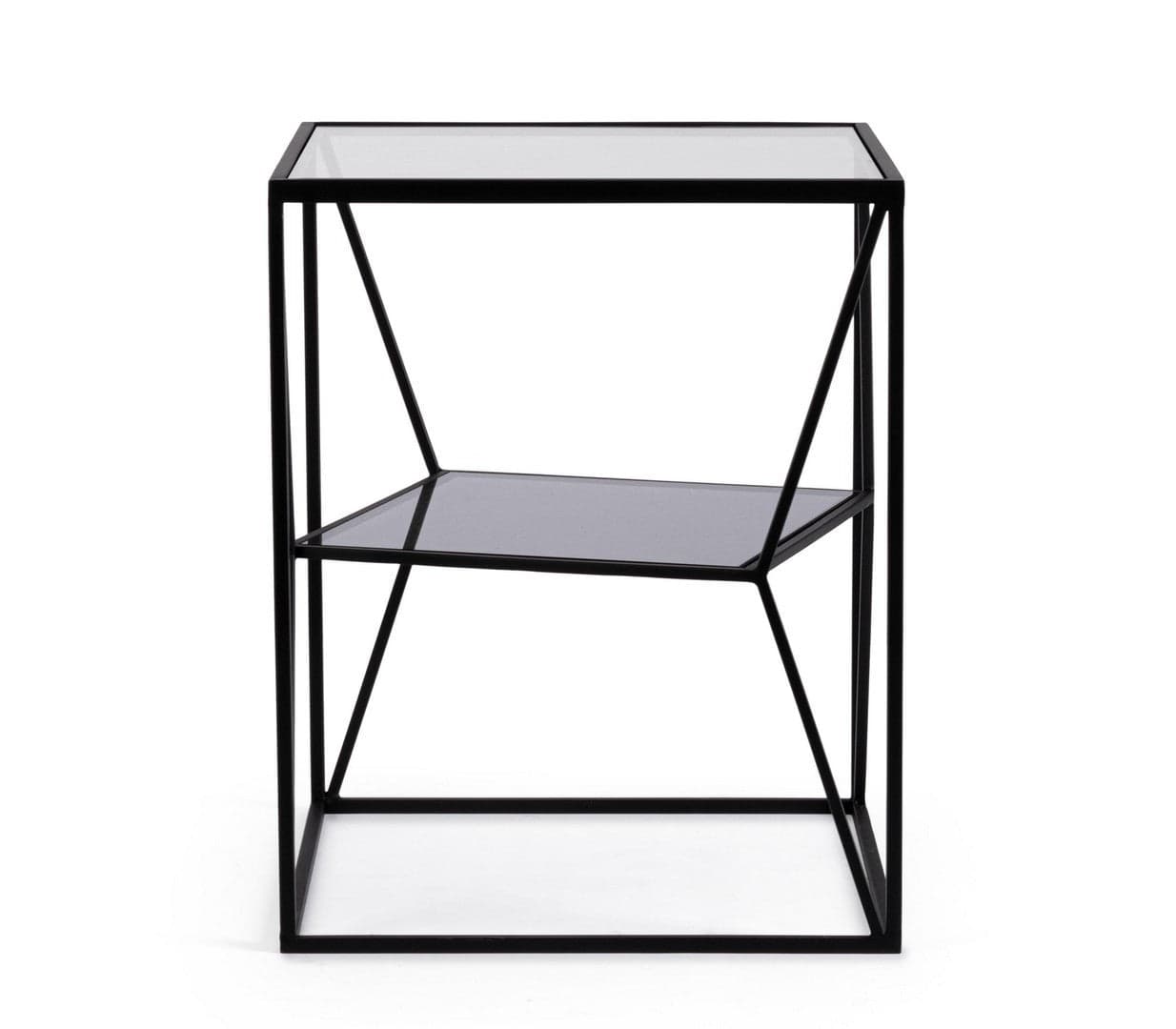 Tavolino "Hydra" struttura in acciaio e piano in vetro per interni in Console e tavoli da divano Decor Space - Altamura, commercioVirtuoso.it