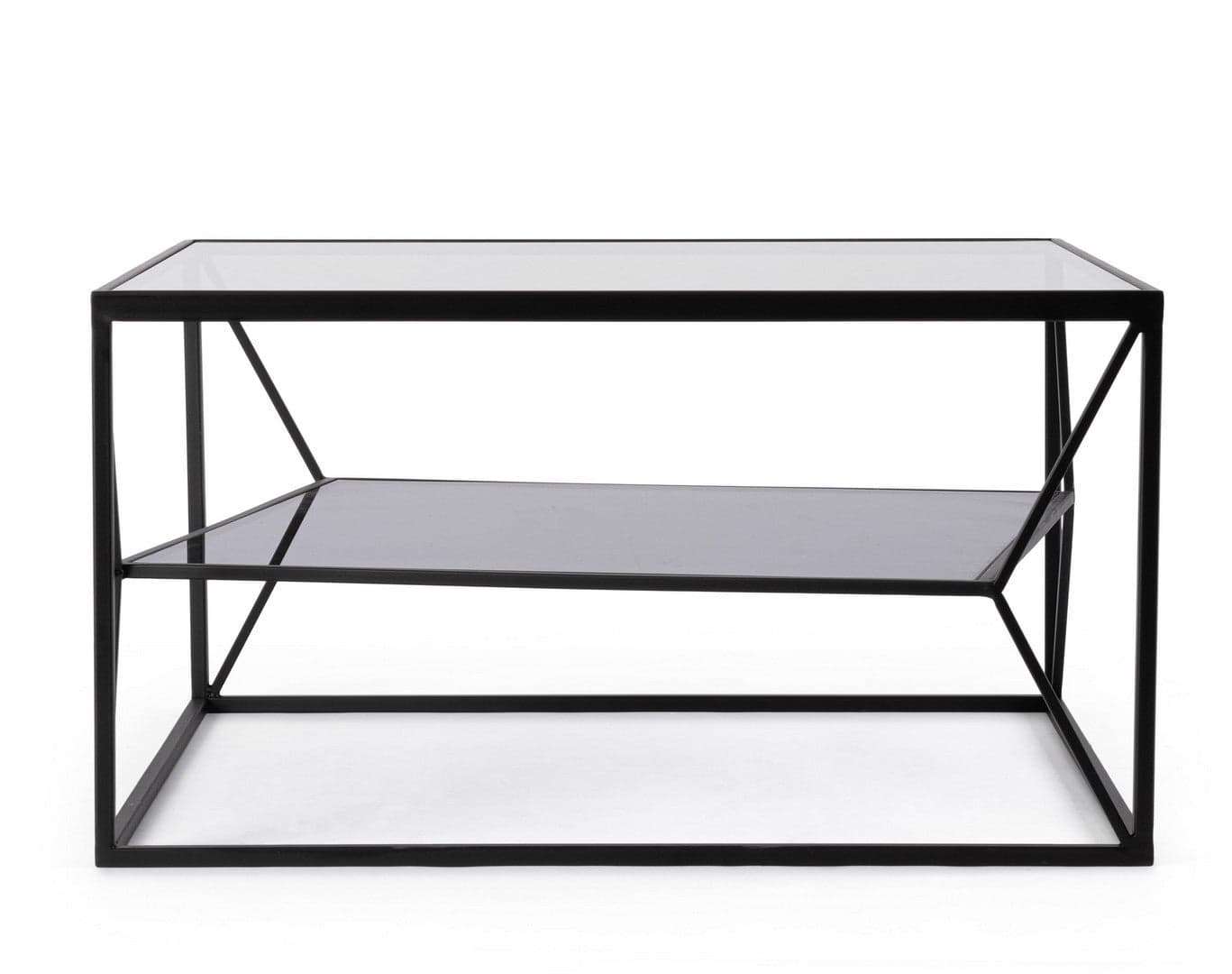 Tavolino "Hydra" struttura in acciaio e piano in vetro per interni in Console e tavoli da divano Decor Space - Altamura, commercioVirtuoso.it