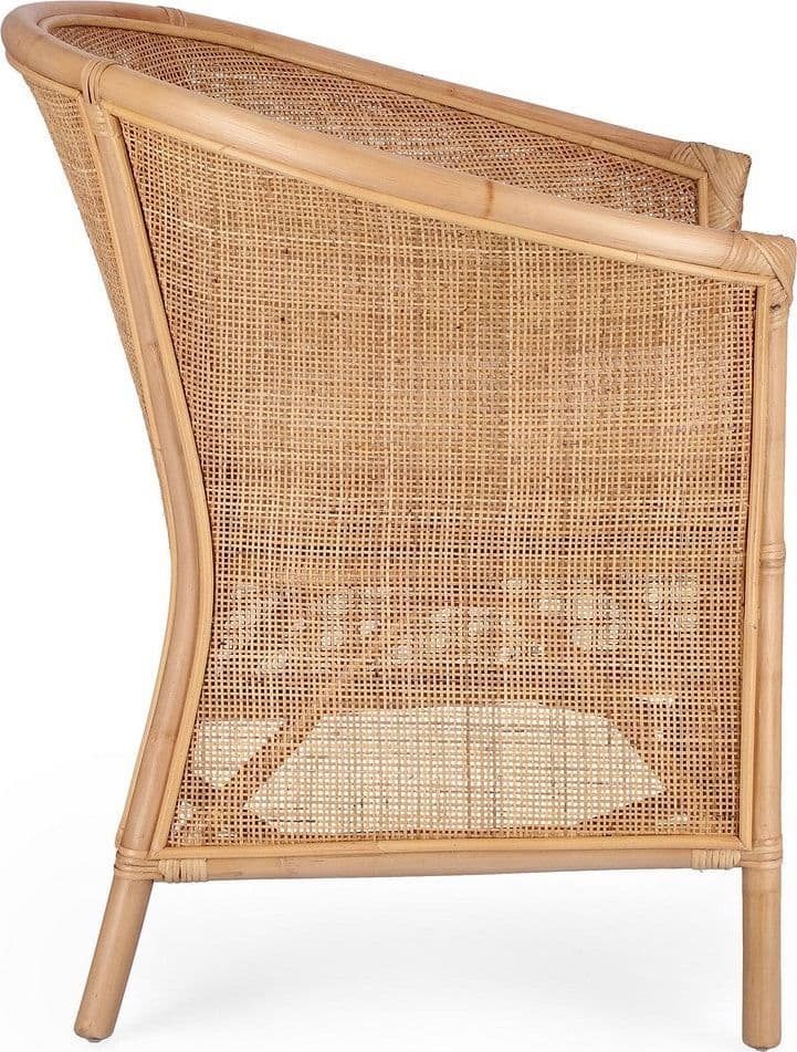 Poltrona "Adelfa" struttura in rattan con cuscino per interno in Poltrone Decor Space - Altamura, commercioVirtuoso.it