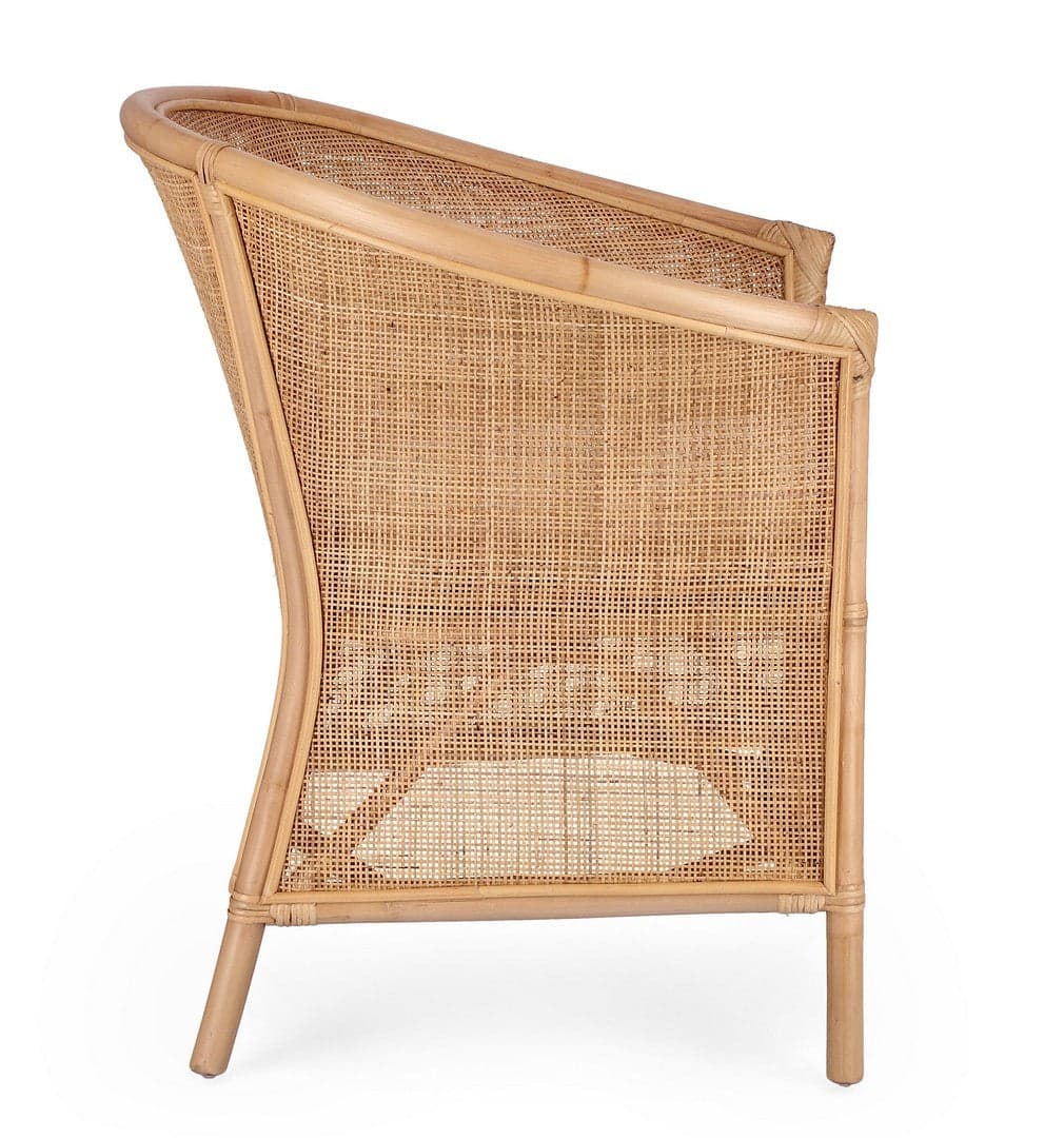 Poltrona "Adelfa" struttura in rattan con cuscino per interno in Poltrone Decor Space - Altamura, commercioVirtuoso.it