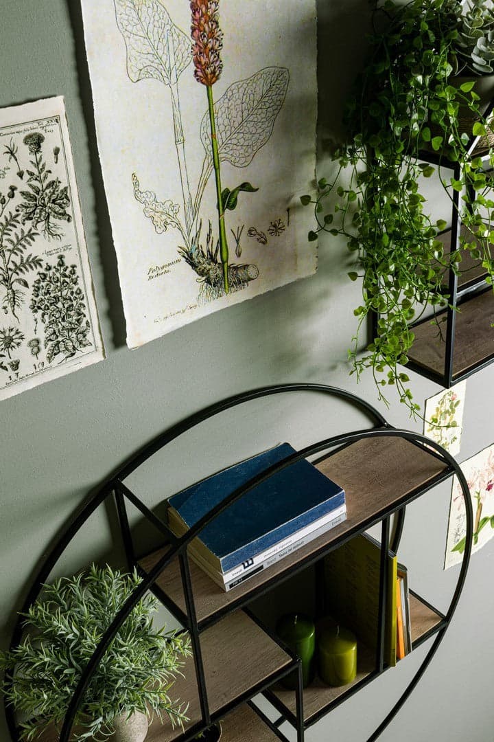 Mensola "Shape" struttura in acciaio verniciato a polvere e MDF per interni in Librerie Decor Space - Altamura, commercioVirtuoso.it
