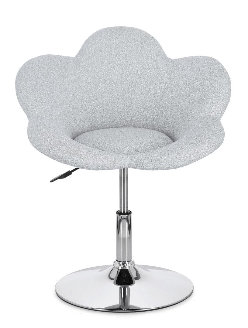 Poltroncina "Fleur" girevole struttura in acciaio e rivestimento in poliestere per interno in Poltrone Decor Space - Altamura, commercioVirtuoso.it