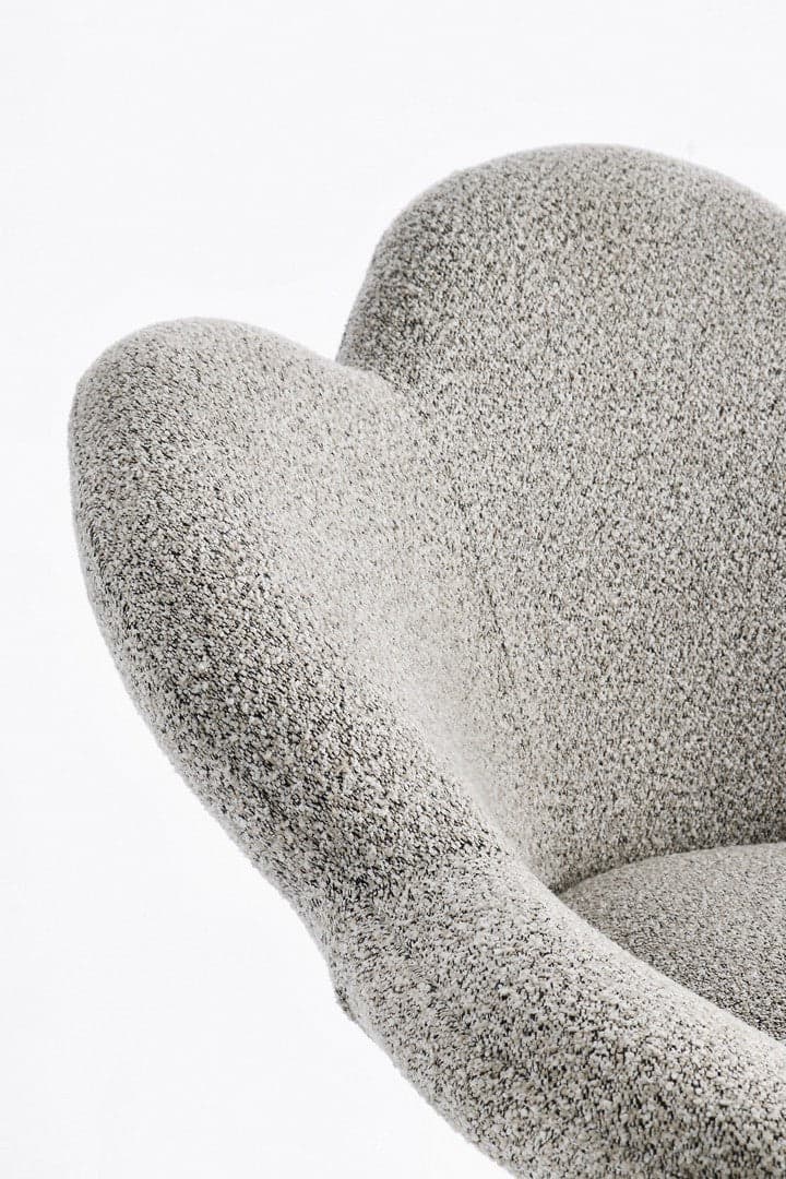 Poltroncina "Fleur" girevole struttura in acciaio e rivestimento in poliestere per interno in Poltrone Decor Space - Altamura, commercioVirtuoso.it