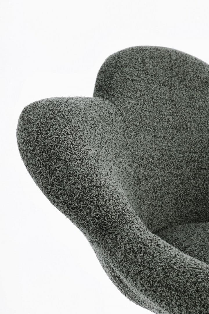 Poltroncina "Fleur" girevole struttura in acciaio e rivestimento in poliestere per interno in Poltrone Decor Space - Altamura, commercioVirtuoso.it