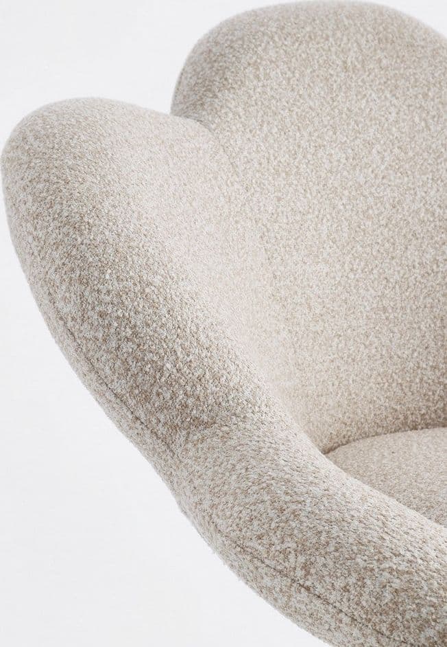 Poltroncina "Fleur" girevole struttura in acciaio e rivestimento in poliestere per interno in Poltrone Decor Space - Altamura, commercioVirtuoso.it