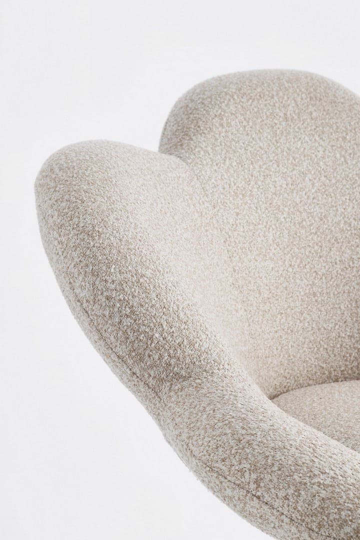 Poltroncina "Fleur" girevole struttura in acciaio e rivestimento in poliestere per interno in Poltrone Decor Space - Altamura, commercioVirtuoso.it