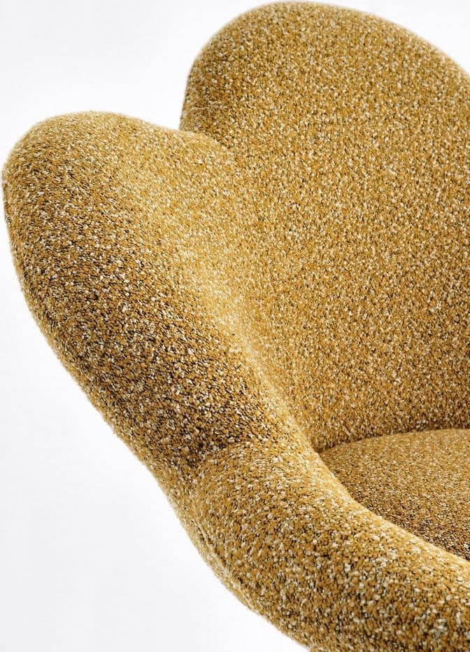 Poltroncina "Fleur" girevole struttura in acciaio e rivestimento in poliestere per interno - 22