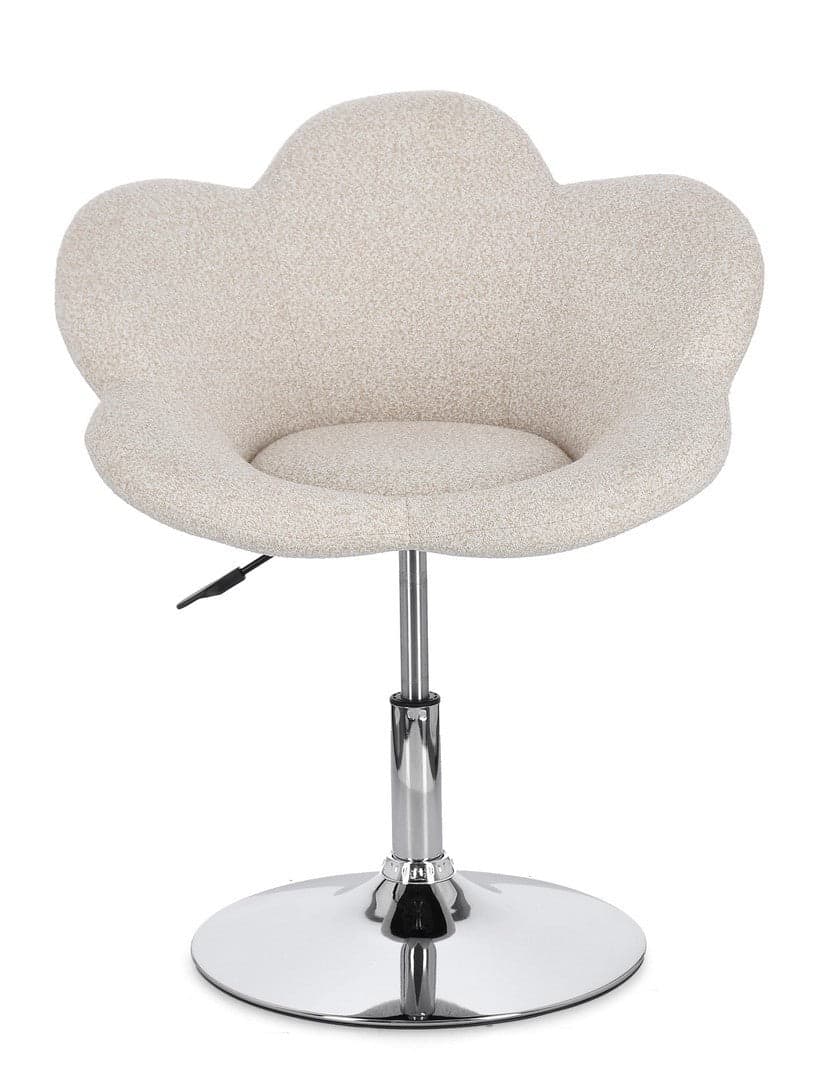 Poltroncina "Fleur" girevole struttura in acciaio e rivestimento in poliestere per interno in Poltrone Decor Space - Altamura, commercioVirtuoso.it