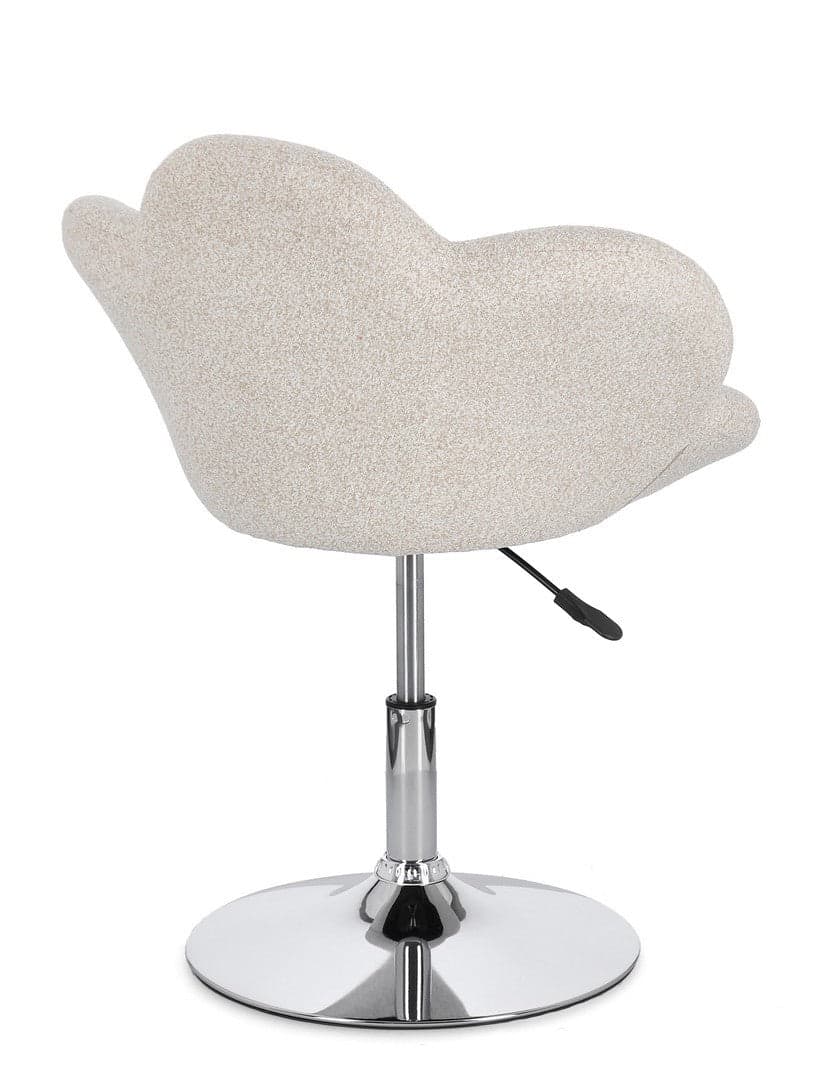 Poltroncina "Fleur" girevole struttura in acciaio e rivestimento in poliestere per interno in Poltrone Decor Space - Altamura, commercioVirtuoso.it
