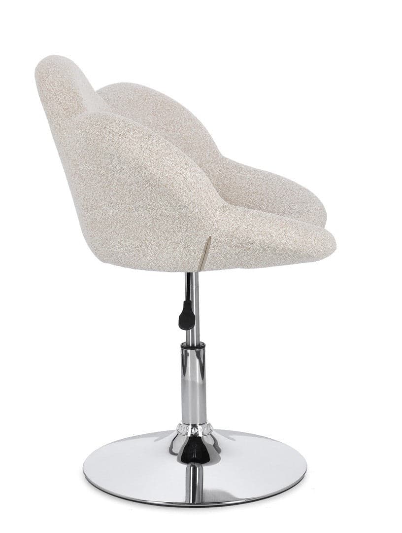 Poltroncina "Fleur" girevole struttura in acciaio e rivestimento in poliestere per interno in Poltrone Decor Space - Altamura, commercioVirtuoso.it