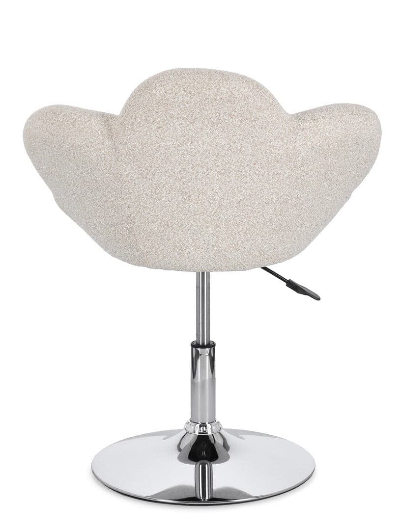 Poltroncina "Fleur" girevole struttura in acciaio e rivestimento in poliestere per interno in Poltrone Decor Space - Altamura, commercioVirtuoso.it