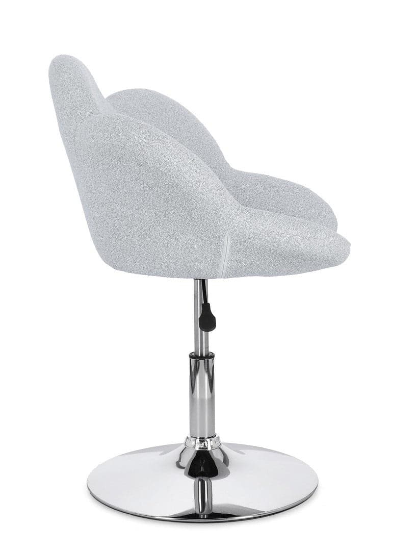 Poltroncina "Fleur" girevole struttura in acciaio e rivestimento in poliestere per interno in Poltrone Decor Space - Altamura, commercioVirtuoso.it
